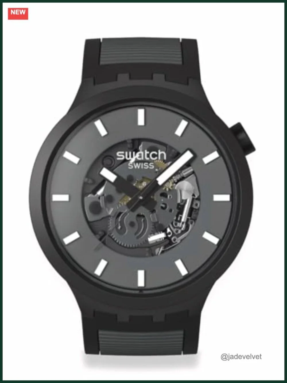 Swatch Big Bold Biosourced Lacquered Unisex Watch Automatic Waterproof 47mm
